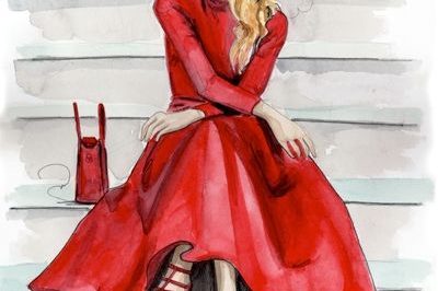 lady in red