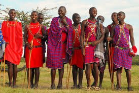 Maasai gingham traditional costume